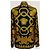 Camicia in seta Versace Stampa Barocca Medusa - Nero e Oro - vista 3