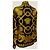 Camicia in seta Versace Stampa Barocca Medusa - Nero e Oro - vista 4