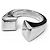 Hermès Hermes Clou de Forge Silver Band Ring Silvery