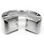 Hermès Hermes Clou de Forge Silver Band Ring Silvery - view 2