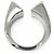 Hermès Hermes Clou de Forge Silver Band Ring Silvery - view 3
