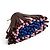 Hermès Charm per borsa Hermes Carmen Blue Tricolor - vista 4