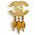 Broche Chanel Vintage 95A Coco Mark Dorado