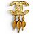 Broche Chanel Vintage 95A Coco Mark Dorado - vista 2