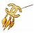Broche Chanel Vintage 95A Coco Mark Dorado - vista 4