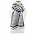 Stola Louis Vuitton in cotone grigio con frange Marrone - vista 4