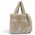 Borsa a tracolla in pelle di pecora beige Prada - vista 2