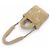 Borsa a tracolla in pelle di pecora beige Prada - vista 5