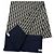 Sciarpa/Stola in seta Christian Dior Beige Blu navy - vista 2