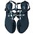 Chanel Sandali T-Strap in Vernice Nera Decorati Nero