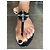 Chanel Sandali T-Strap in Vernice Nera Decorati Nero - vista 2