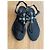 Chanel Sandali T-Strap in Vernice Nera Decorati Nero - vista 8