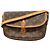 Borsa a spalla Louis Vuitton Monogram Gibeciere PM Marrone