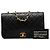 Chanel Black Medium Quilted Lambskin Full Flap Nero - vista 7