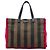 Fendi Brown Pequin Canvas Simply Shopping Tote Braun