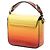 Bolsa Chloé Yellow Mini Ombre em couro com relevo de crocodilo e detalhe C Amarelo - vista 2