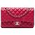 Chanel Red Medium Classic Caviar Double Flap Rosso