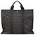 Hermès Herline MM in grauer Canvas Braun Anthrazitgrau