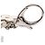 Portachiavi Louis Vuitton Fleur de Epi argentato Argento - vista 3