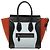 Céline Tote Luggage in nubuck e pelle di vitello tricolore micro bianco Celine