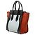 Céline Tote Luggage in nubuck e pelle di vitello tricolore micro bianco Celine - vista 2