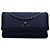Chanel Blue CC Tweed Trapuntato a Fisarmonica Blu scuro
