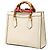 Gucci Diana Satchel aus weißem Kalbsleder und Bambus, Größe Medium - Ansicht 2