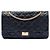 Chanel Black Quilted Aged Calfskin Reissue 2.55 Double Flap 227 Nero