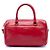 Borsa Saint Laurent Red Baby Leather Classic Duffle Satchel Rosso