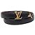 Cintura reversibile Pretty LV in pelle nera e monogram Louis Vuitton