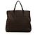 Tote de lona Zucchino marrom Fendi Castanho escuro