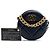Clutch 19 rotonda in agnello blu con catena Chanel Blu navy - vista 7