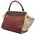 Céline Celine Trapeze Satchel aus dreifarbigem Leder in Rot, Größe Medium Bordeaux - Ansicht 2