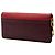 Portafoglio con catena Miu Miu Red Bicolor Goatskin Madras Bow Rosso - vista 2