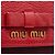 Portafoglio con catena Miu Miu Red Bicolor Goatskin Madras Bow Rosso - vista 5