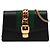 Gucci Black Super Mini Calfskin Web Sylvie Chain Crossbody Nero