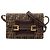Borsa a tracolla Fendi in tela Zucca marrone
