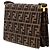 Borsa a tracolla Fendi in tela Zucca marrone - vista 2