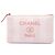 Chanel Pink Small Raffia Deauville O Case Clutch Rosa