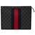 Clutch Gucci Black GG Supreme Web Nero