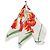 Hermès Seidentuch White Tulipomanie 45 Weiß