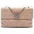 Chanel Beige Choco Bar Suede Mademoiselle Turnlock Flap
