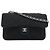 Tote Pieghevole Chanel Black Canvas Graffiti in Jersey Flap Nero