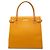 Borsa a mano in pelle di vitello giallo Burberry