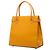 Borsa a mano in pelle di vitello giallo Burberry - vue 2