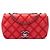 Chanel Red Small Nubuck Diamond Stitch Chain Flap Roja