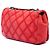 Chanel Red Small Nubuck Diamond Stitch Chain Flap Roja - vista 2