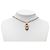 Collana con pendente Chanel Gold CC placcato oro con fiore di perle finte e cuore in strass D'oro - vista 5