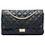 Chanel Black Quilted Aged Calfskin Reissue 2.55 Double Flap 227 Nero