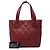 Tote Chanel Red Small CC Calfskin Surpique Rosso Bordò - vista 7
